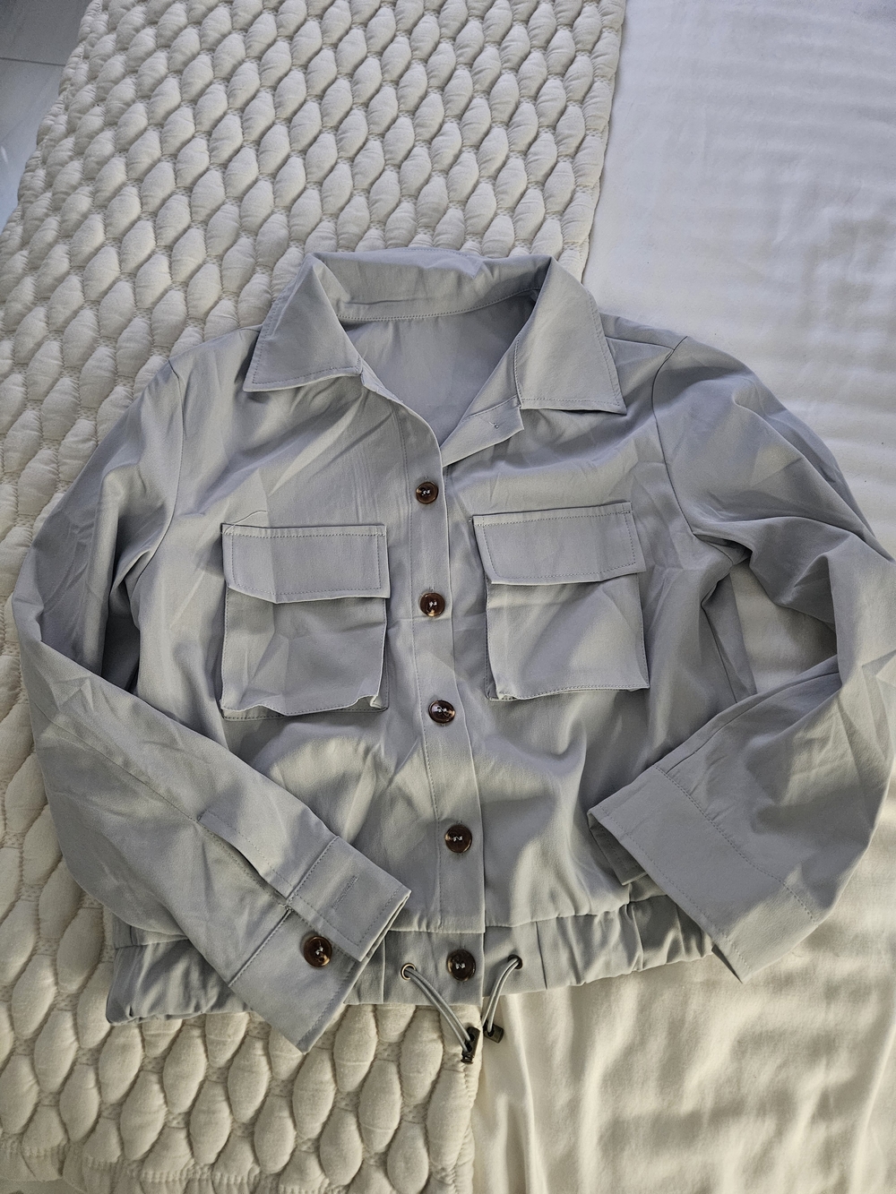 NWOT Light Gray Utility Jacket